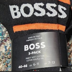 Boss Men's Black and Orange Socks